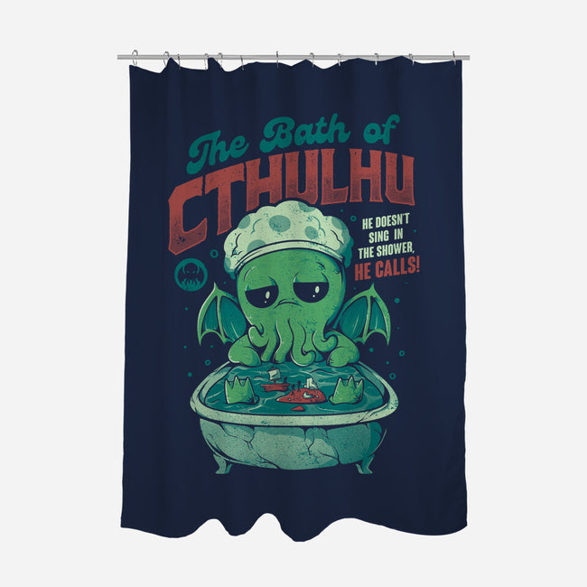 The Bath Of Cthulhu-none polyester shower curtain-eduely