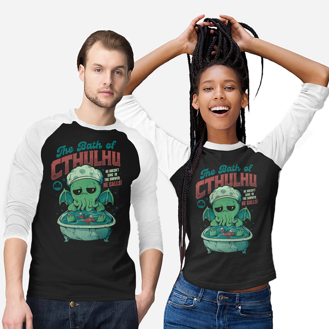 The Bath Of Cthulhu-unisex baseball tee-eduely