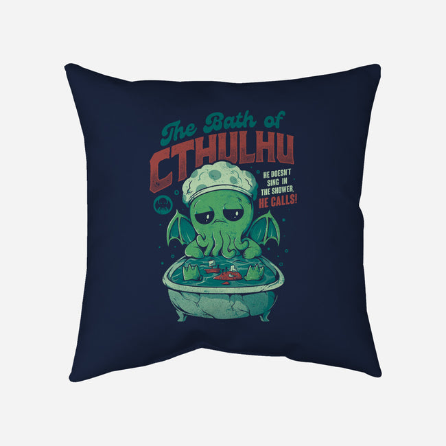The Bath Of Cthulhu-none removable cover w insert throw pillow-eduely