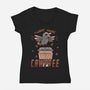 I Want More Cawfee-womens v-neck tee-TechraNova