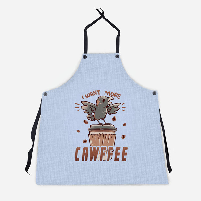 I Want More Cawfee-unisex kitchen apron-TechraNova