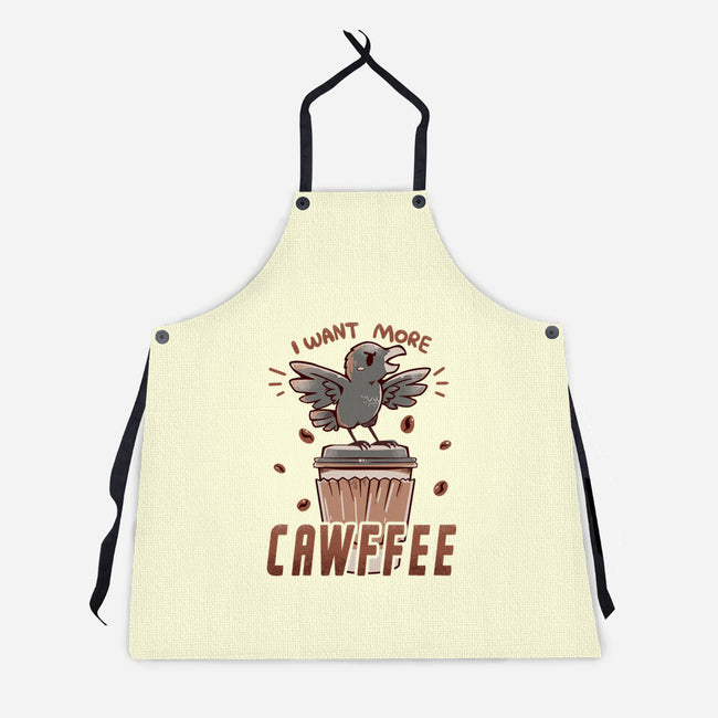 I Want More Cawfee-unisex kitchen apron-TechraNova