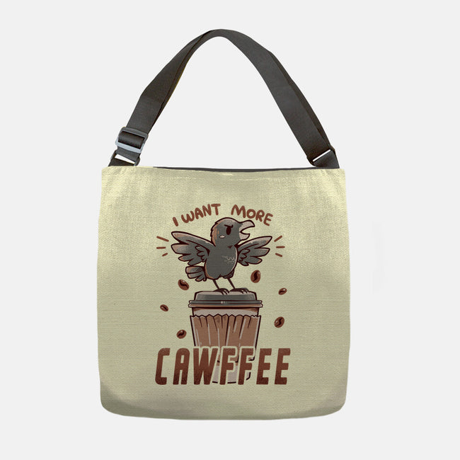 I Want More Cawfee-none adjustable tote bag-TechraNova