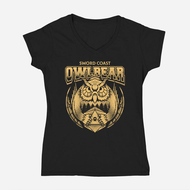 OwlBear-womens v-neck tee-Logozaste