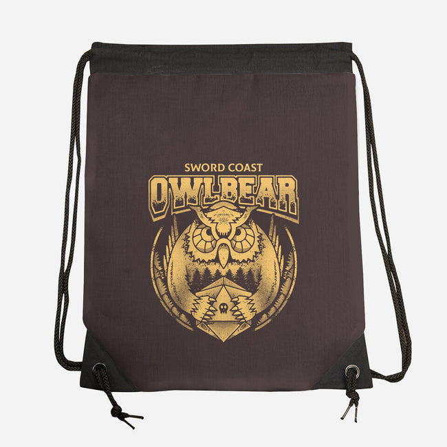 OwlBear-none drawstring bag-Logozaste