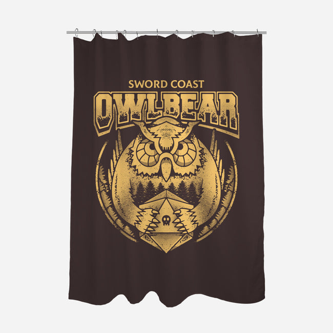 OwlBear-none polyester shower curtain-Logozaste