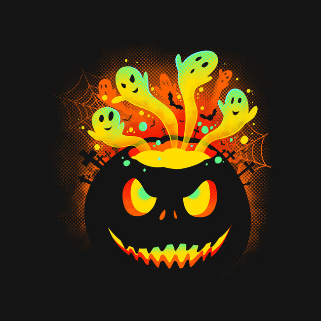 Pumpkin Ghosts-womens basic tee-erion_designs