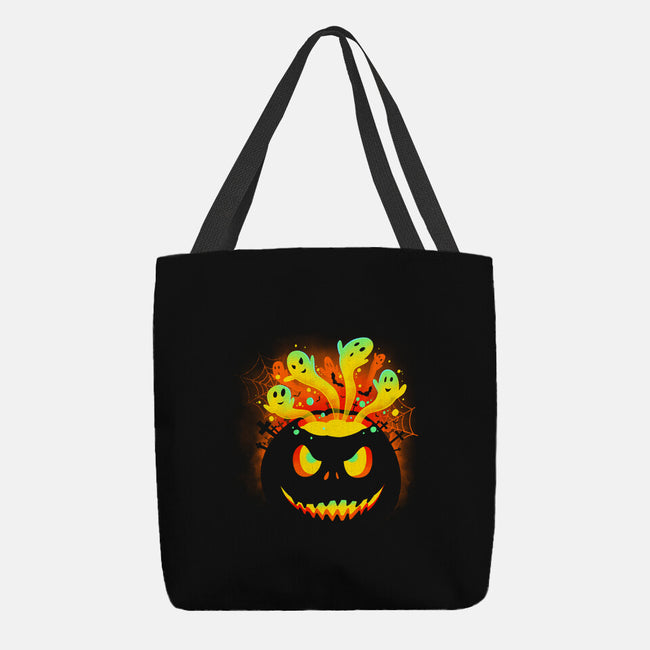 Pumpkin Ghosts-none basic tote bag-erion_designs