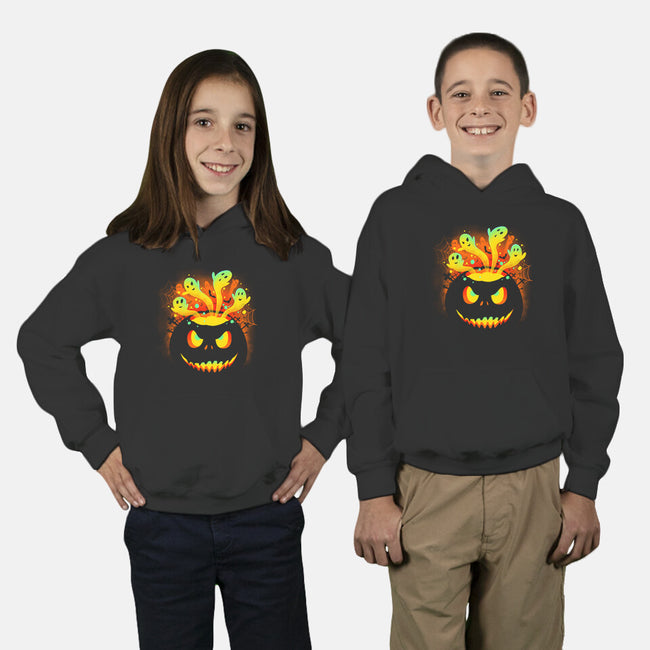 Pumpkin Ghosts-youth pullover sweatshirt-erion_designs