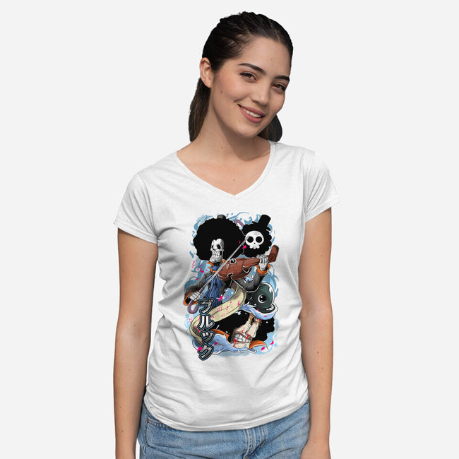 The Great Musician-womens v-neck tee-Guilherme magno de oliveira