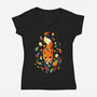 Fox Colors-womens v-neck tee-Vallina84