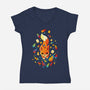 Fox Colors-womens v-neck tee-Vallina84