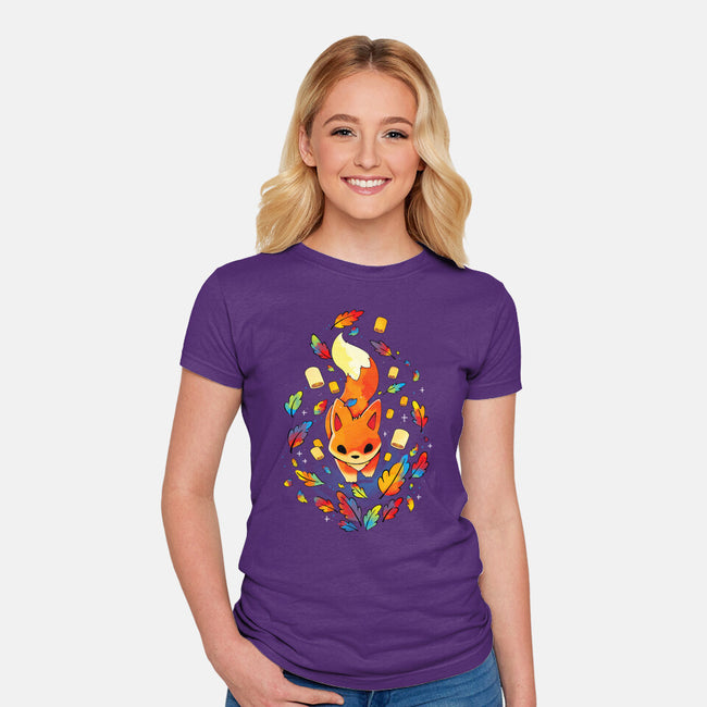 Fox Colors-womens fitted tee-Vallina84