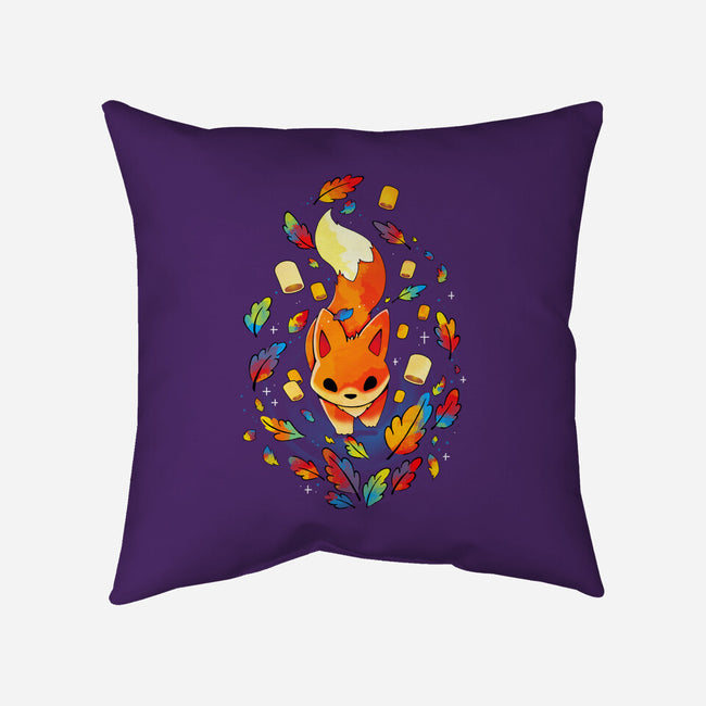 Fox Colors-none removable cover w insert throw pillow-Vallina84