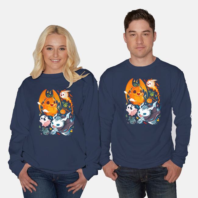 Digi Halloween-unisex crew neck sweatshirt-Vallina84