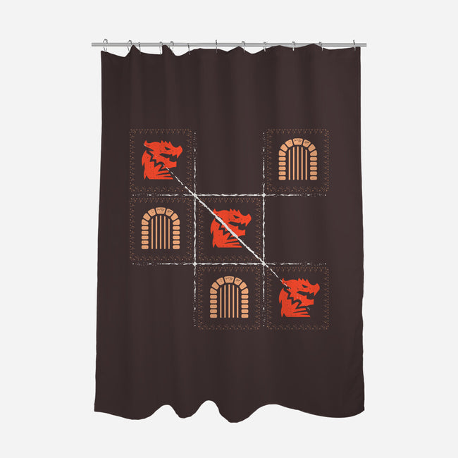 Three In A Row-none polyester shower curtain-Logozaste