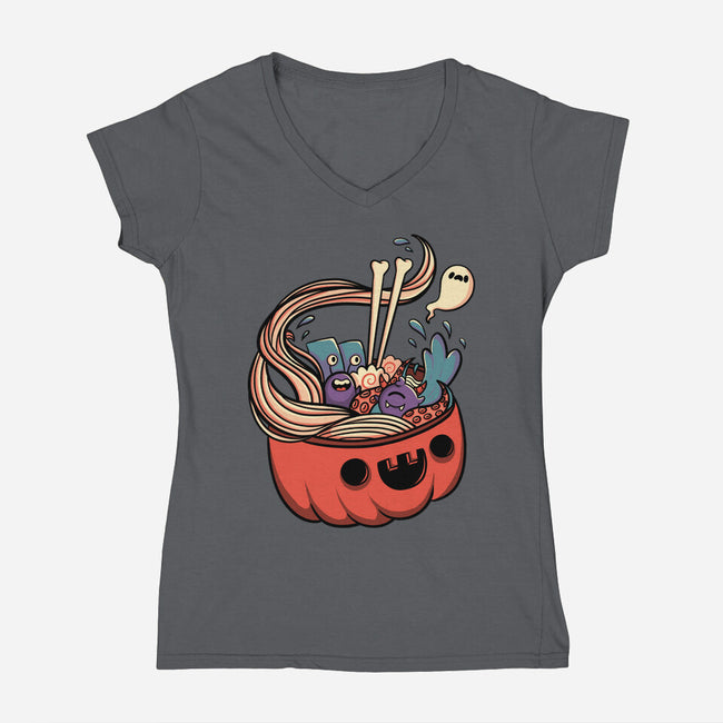 Monster Bowl-womens v-neck tee-tobefonseca