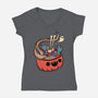 Monster Bowl-womens v-neck tee-tobefonseca