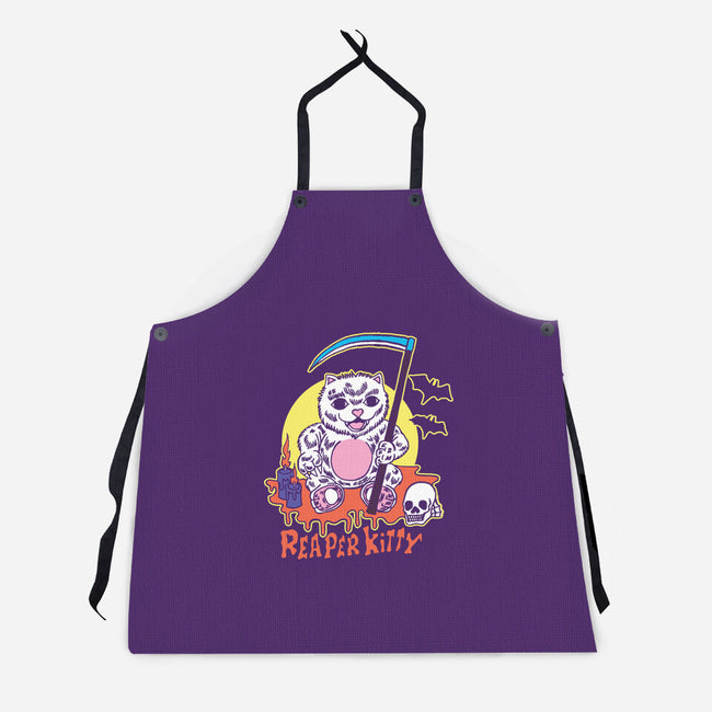 The Reaper Kitty-unisex kitchen apron-tobefonseca
