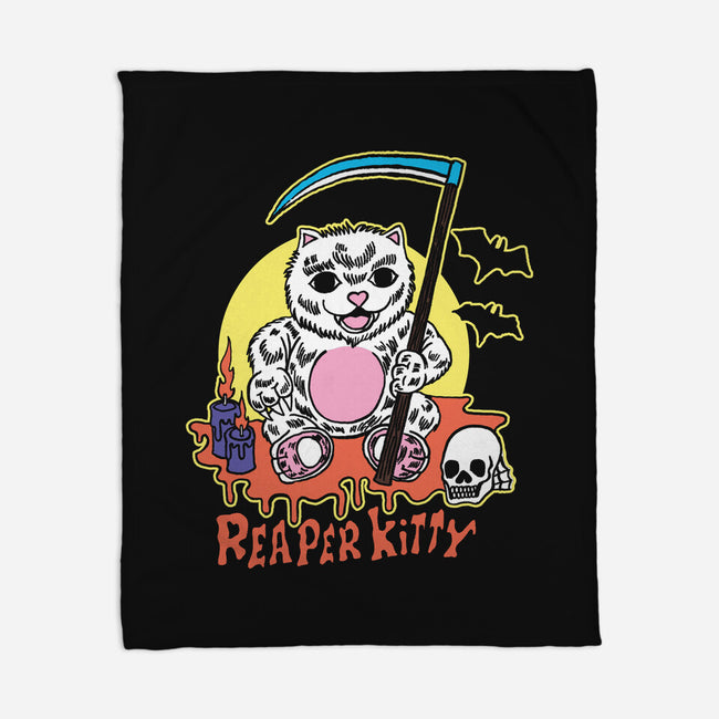 The Reaper Kitty-none fleece blanket-tobefonseca