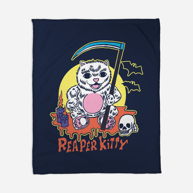 The Reaper Kitty-none fleece blanket-tobefonseca