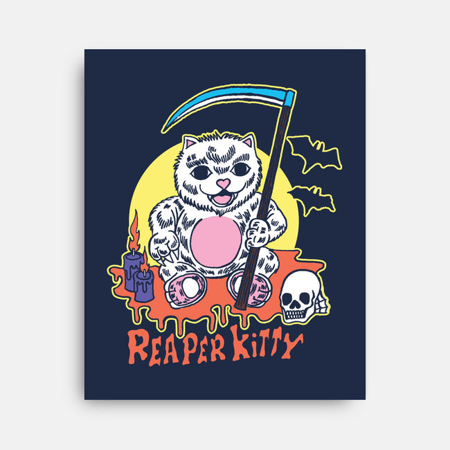 The Reaper Kitty-none stretched canvas-tobefonseca