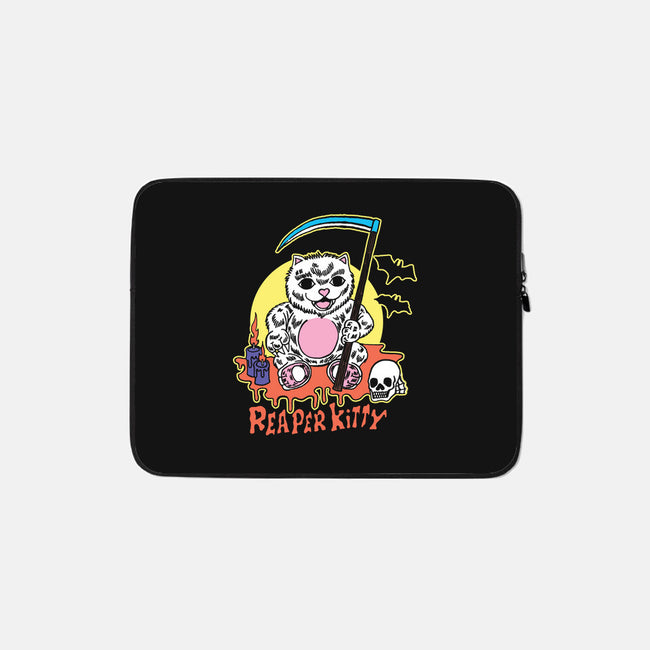 The Reaper Kitty-none zippered laptop sleeve-tobefonseca