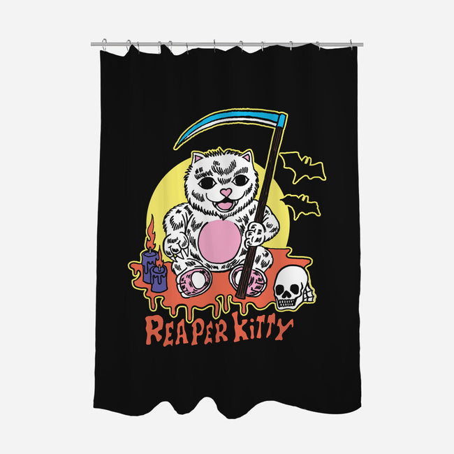 The Reaper Kitty-none polyester shower curtain-tobefonseca