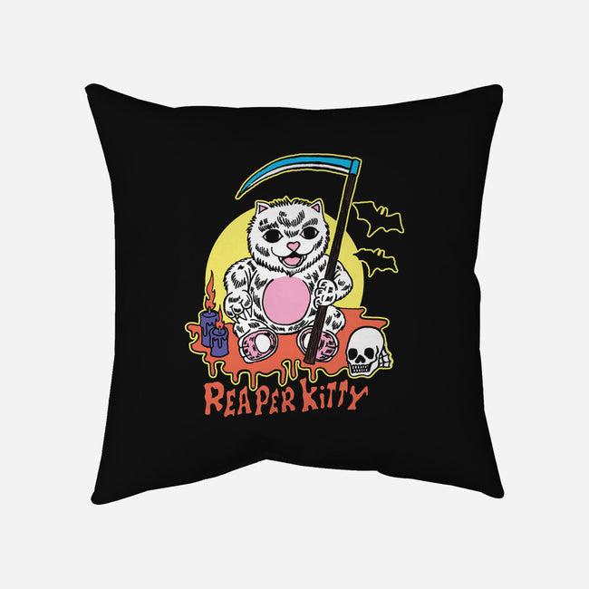 The Reaper Kitty-none removable cover w insert throw pillow-tobefonseca