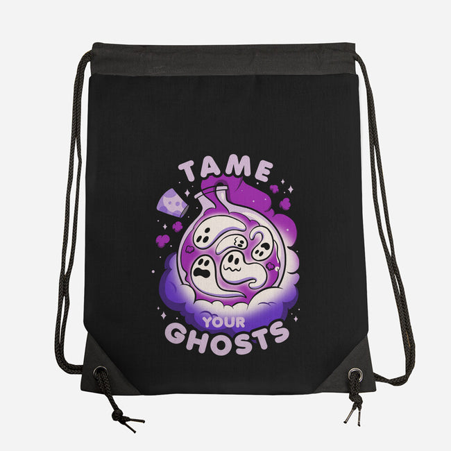 Tame Your Ghosts-none drawstring bag-tobefonseca