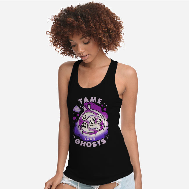Tame Your Ghosts-womens racerback tank-tobefonseca