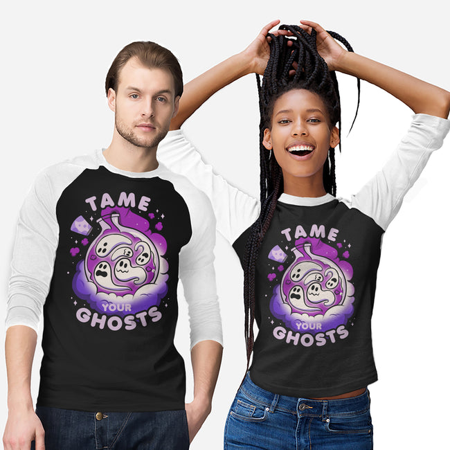 Tame Your Ghosts-unisex baseball tee-tobefonseca