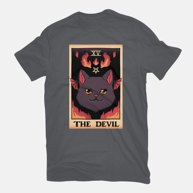 The Devil Cat Tarot Card-womens basic tee-tobefonseca