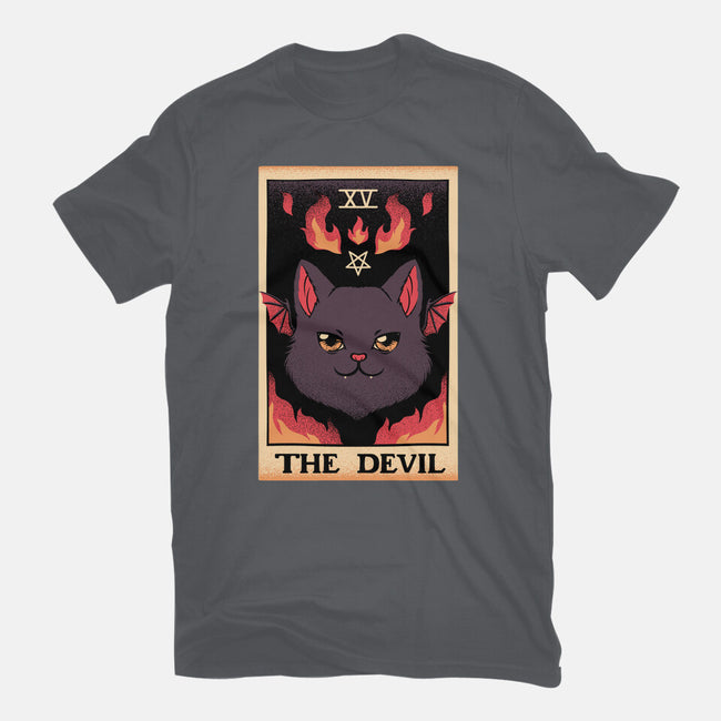 The Devil Cat Tarot Card-womens fitted tee-tobefonseca