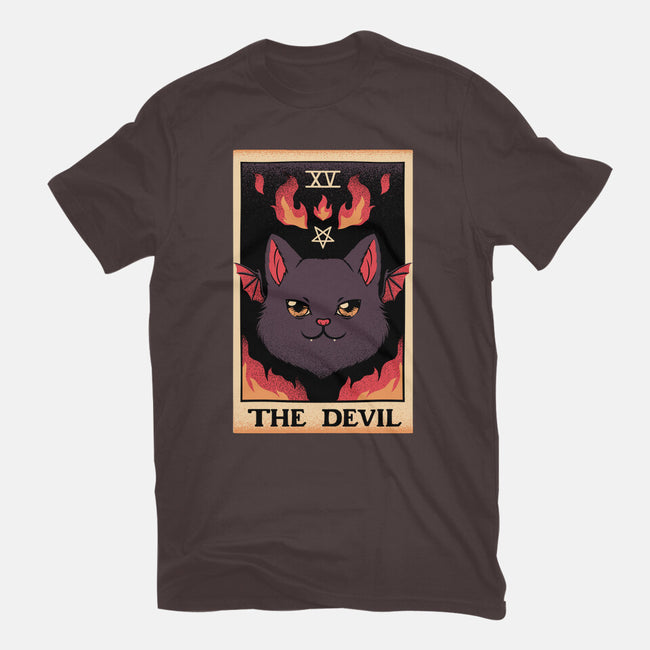 The Devil Cat Tarot Card-womens basic tee-tobefonseca