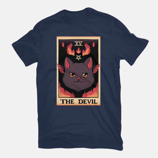 The Devil Cat Tarot Card-womens fitted tee-tobefonseca