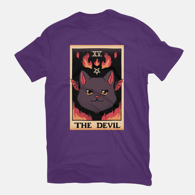 The Devil Cat Tarot Card-womens basic tee-tobefonseca