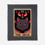 The Devil Cat Tarot Card-none fleece blanket-tobefonseca
