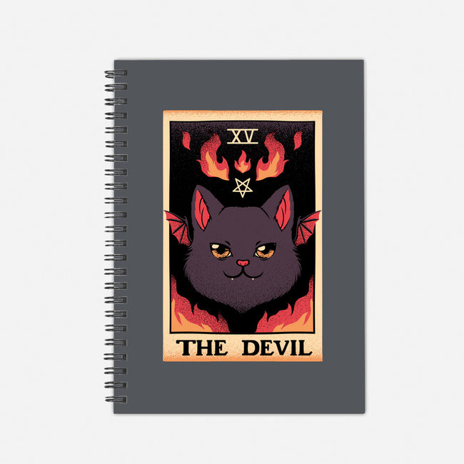 The Devil Cat Tarot Card-none dot grid notebook-tobefonseca