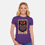 The Devil Cat Tarot Card-womens fitted tee-tobefonseca