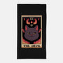 The Devil Cat Tarot Card-none beach towel-tobefonseca