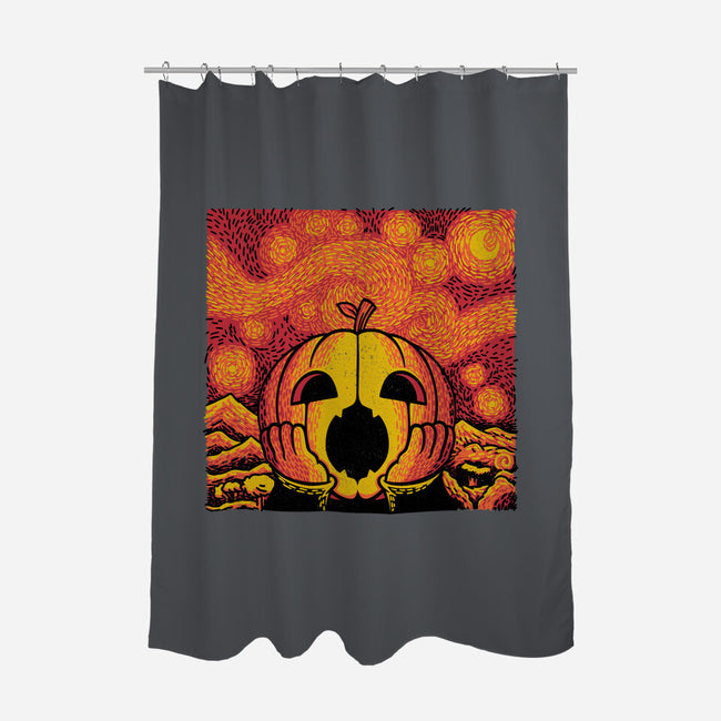 The Starry Halloween Night-none polyester shower curtain-tobefonseca