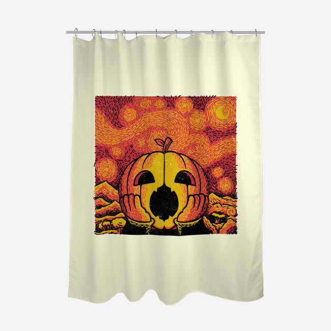 The Starry Halloween Night-none polyester shower curtain-tobefonseca