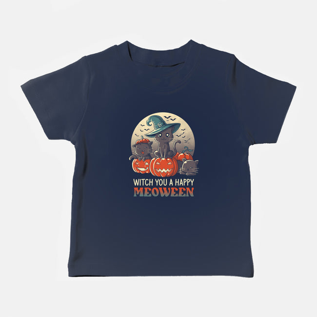 Witch You A Happy Meoween-baby basic tee-koalastudio