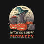 Witch You A Happy Meoween-dog basic pet tank-koalastudio