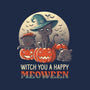 Witch You A Happy Meoween-none stretched canvas-koalastudio