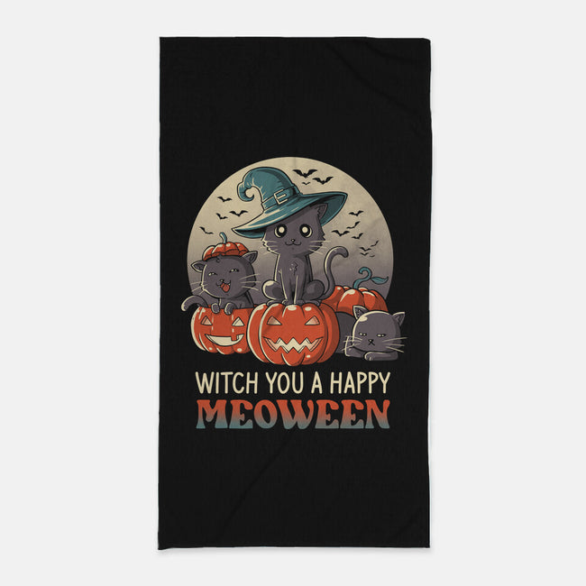 Witch You A Happy Meoween-none beach towel-koalastudio