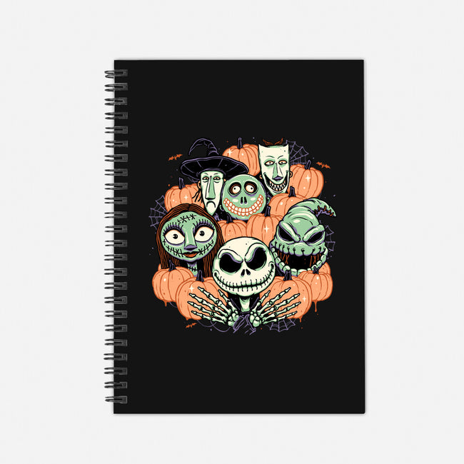 The Pumpkin Crew-none dot grid notebook-momma_gorilla