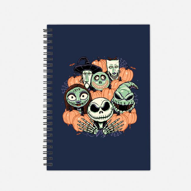 The Pumpkin Crew-none dot grid notebook-momma_gorilla
