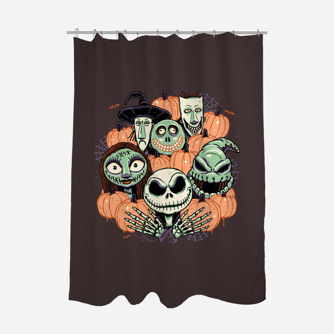 The Pumpkin Crew-none polyester shower curtain-momma_gorilla